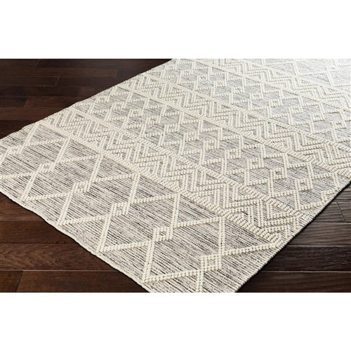 9-ft. x 12-ft. Hand Woven Wool Blend Grey Beige Ivory Persian Style Area Rug image 3