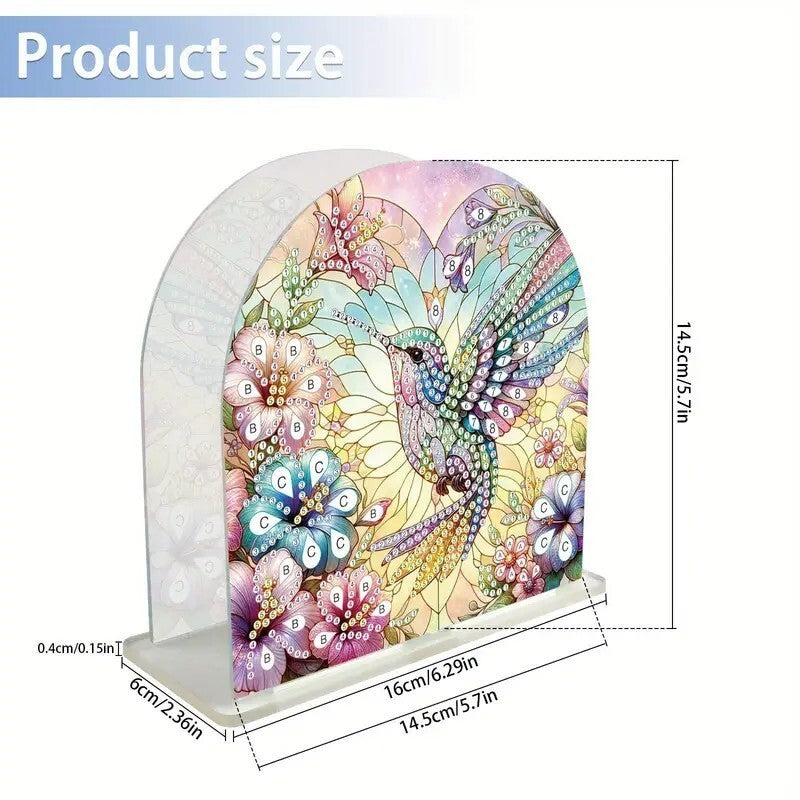 Napkin Holder Floral, Hummingbird Diamond Jewel Art COMPLETED | Ez Sweet Bargains