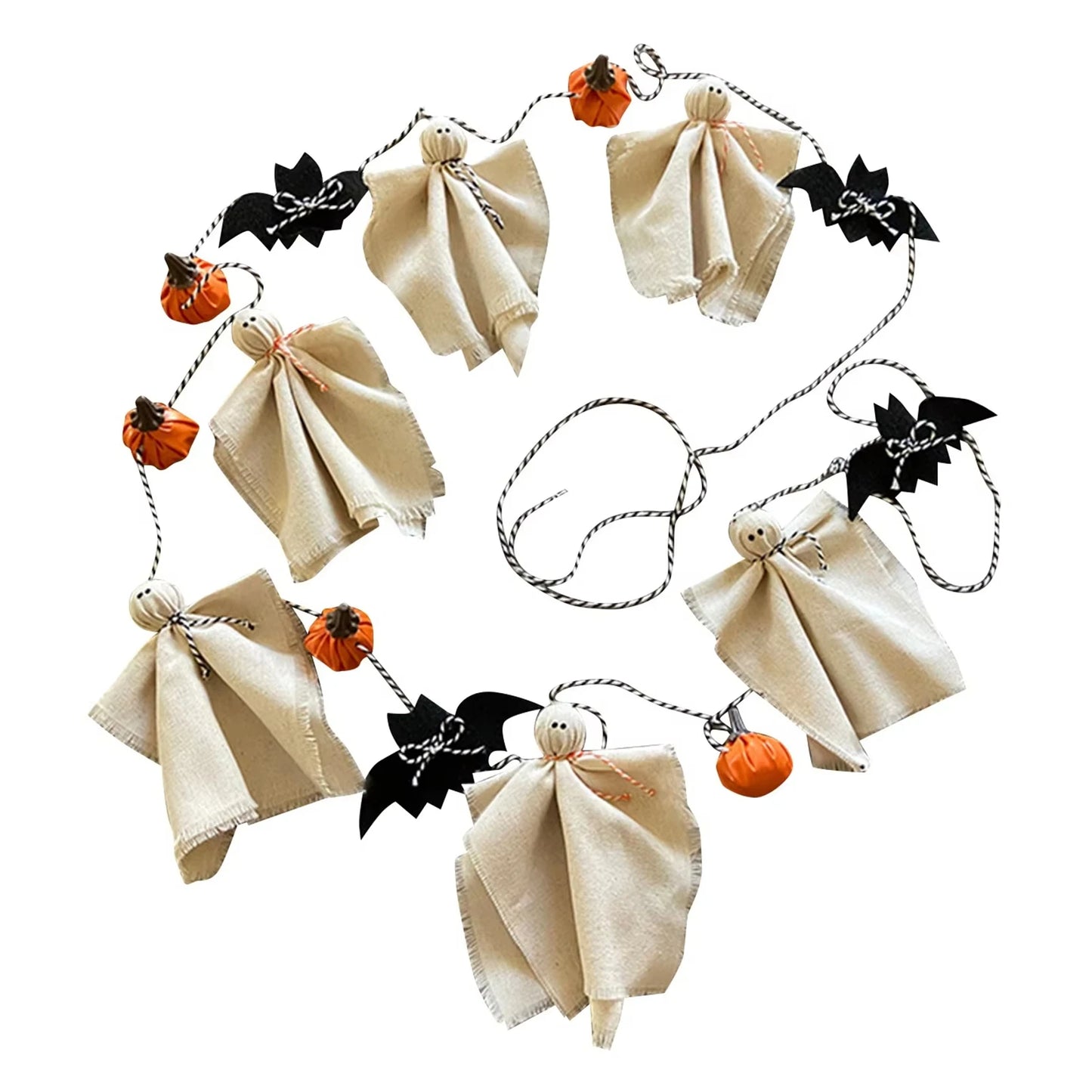 Halloween Ghost Garland Spooky Hanging Decor for Farmhouse Party Halloween Decoration Scary Hanging Ornaments