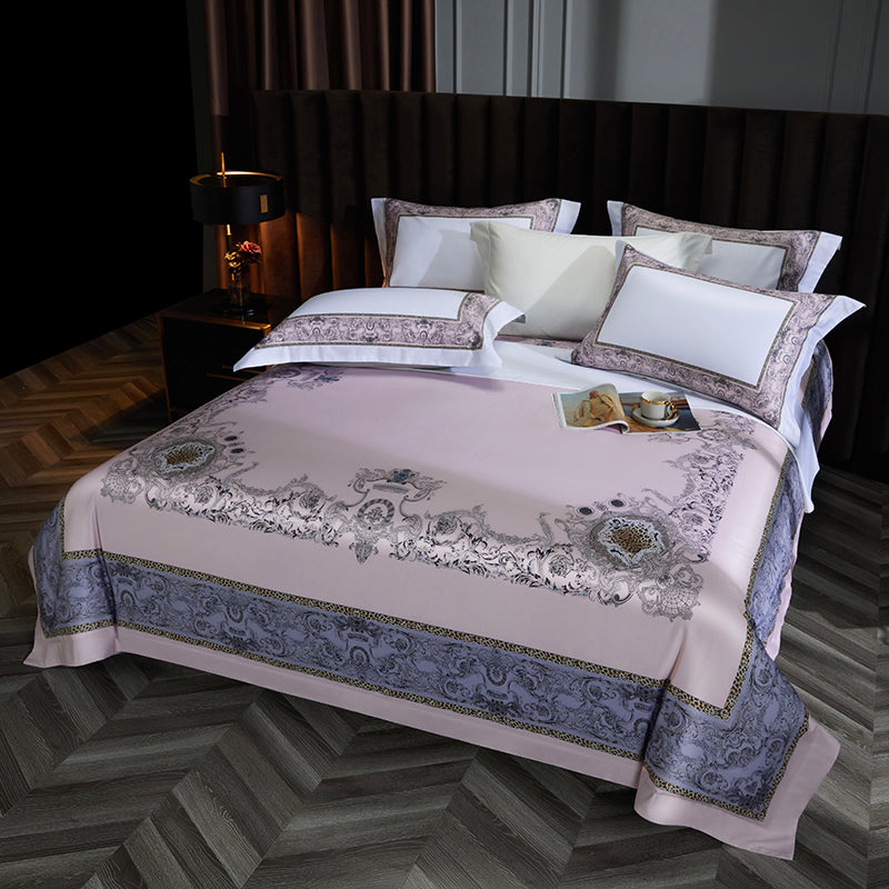 Premium 1000TC Egyptian Cotton Luxury Bedding Set Boho Style Digital Printing Du image 17