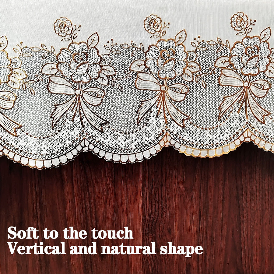 Lace thickened tablecloth rectangular waterproof oil resistant stain resistant E image 1