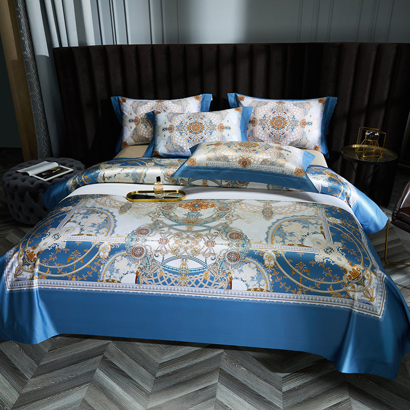Premium 1000TC Egyptian Cotton Luxury Bedding Set Boho Style Digital Printing Du image 11