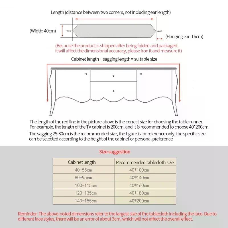 Oval Lace Dust Cover Table Runner Embroidered TV Cabinet Tablecloth Lace Pendant image 5