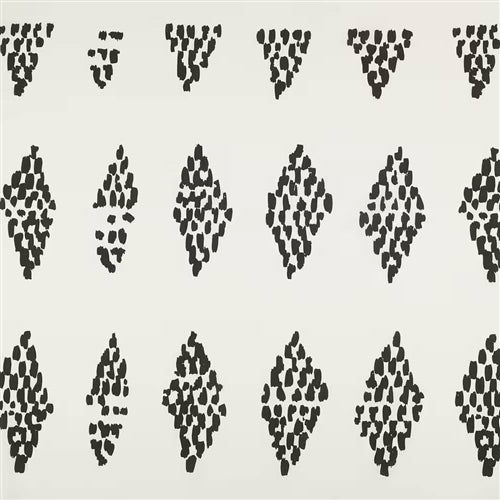 72 x 72 in. Cotton Polly Shower Curtain with Black White Rhombus Dots Pattern image 1