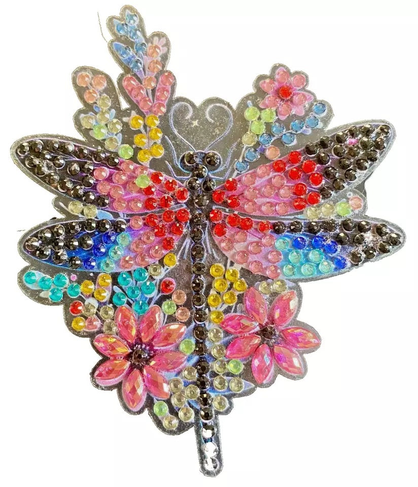 8pcs Dragonfly Diamond Jewel Art for Refrigerators Magnetic Completed image 5