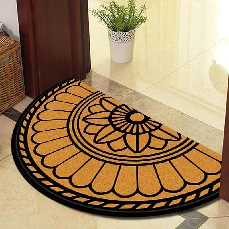 Retro Door Rug Semi-circular Floor Mat European Style Carpet for Living Room Ind image 21