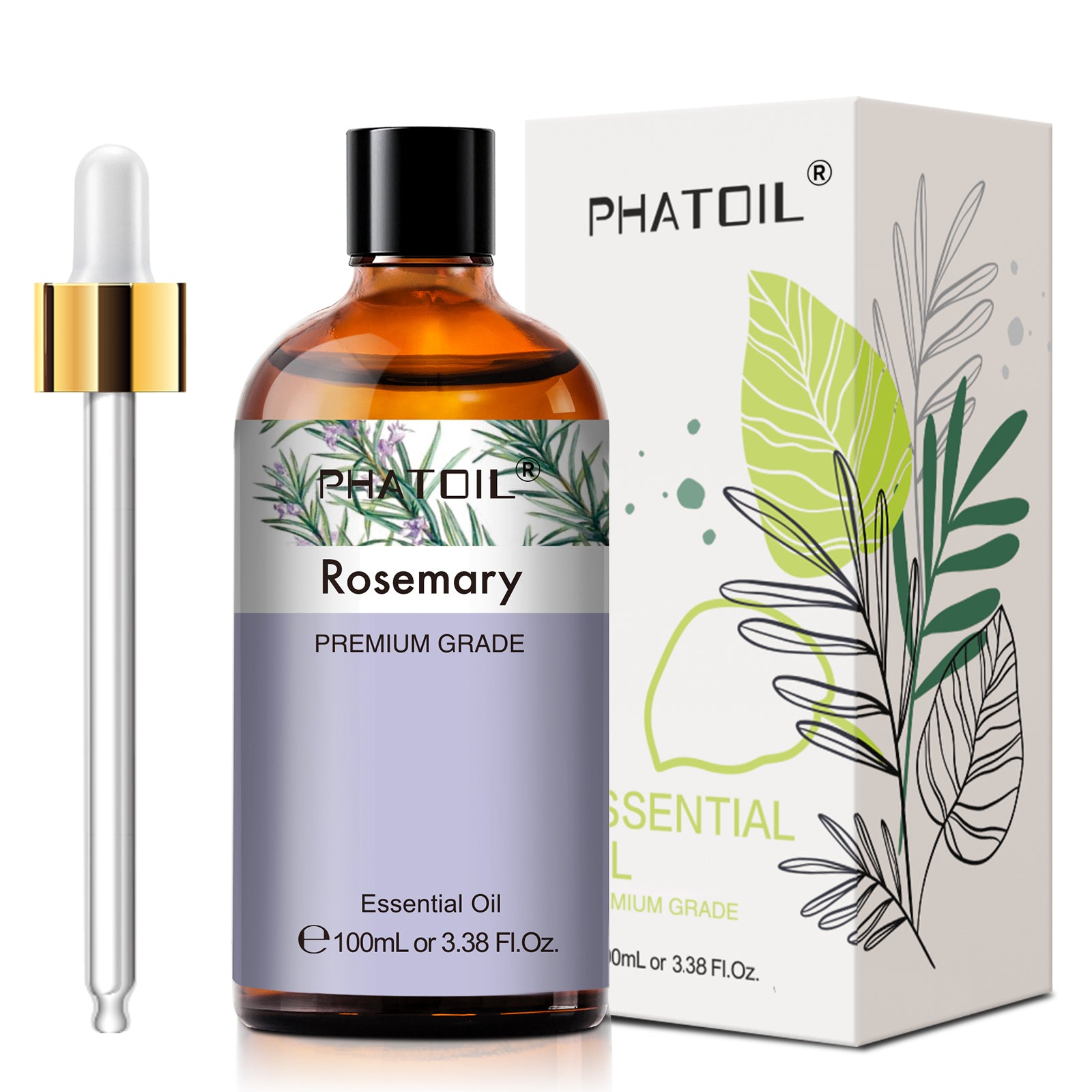 PHATOIL 100ml Natural Essential Oil For Skin Aromatherapy Diffuser Eucalyptus La image 42