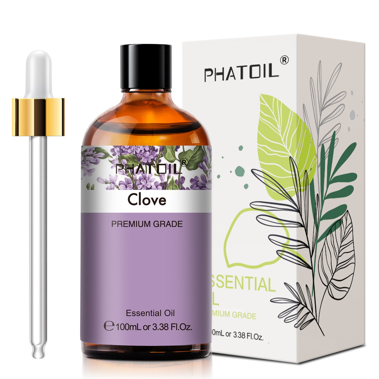 PHATOIL 100ml Natural Essential Oil For Skin Aromatherapy Diffuser Eucalyptus La image 41