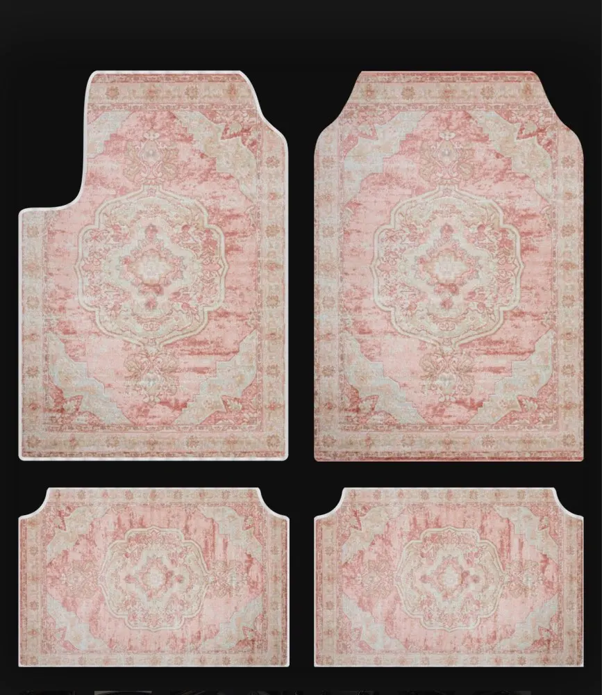 Set of Bohemian Style Floor Mat Universal Size Car Foot Mat American Retro Rugs  image 27