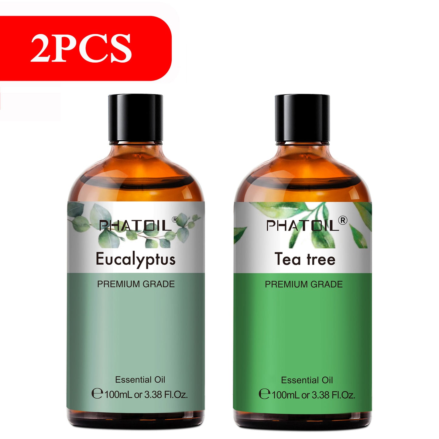 PHATOIL 100ml Natural Essential Oil For Skin Aromatherapy Diffuser Eucalyptus La image 31