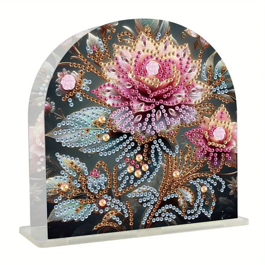 Napkin Holder Floral Flower Diamond Jewel Art COMPLETED image 0