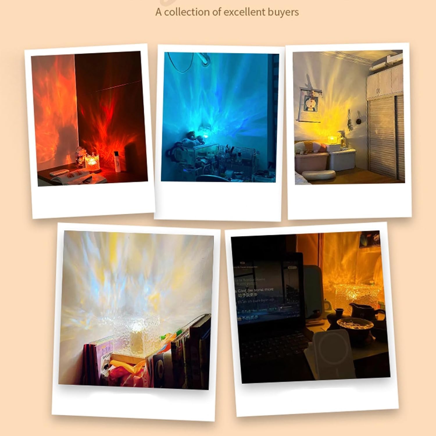 Ocean Wave Projector Light 16 Colors Midnight Aura Aurora Glow Lamp Home Office  image 4