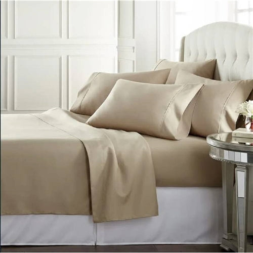 Taupe 100-Percent Egyptian Cotton 1000 Thread Count 4-Piece Sheet Set image 0