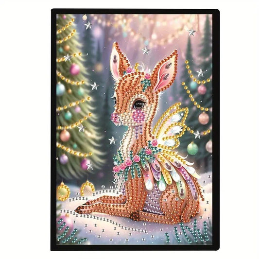 Baby Deer Fawn Notebook, Journal, Sketchbook Diamond Jewel Art COMPLETED image 0