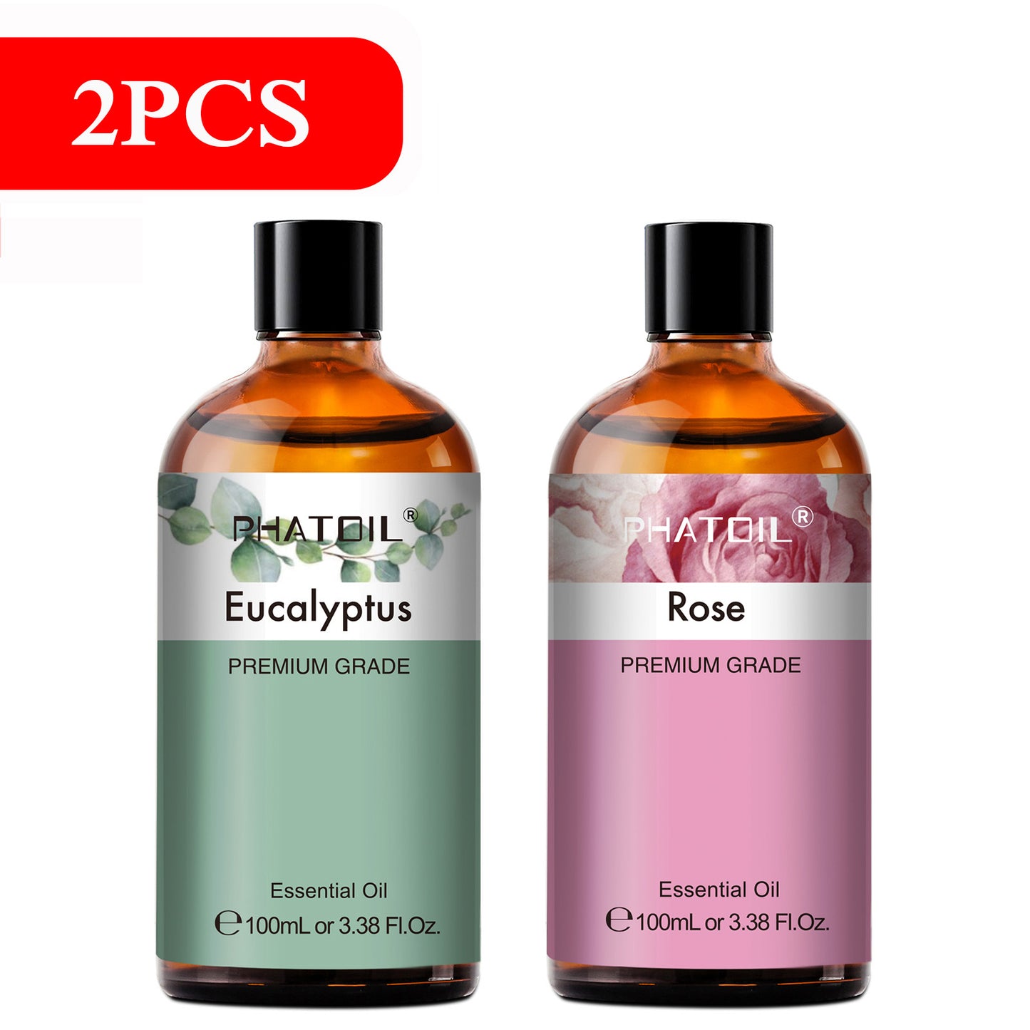 PHATOIL 100ml Natural Essential Oil For Skin Aromatherapy Diffuser Eucalyptus La image 27