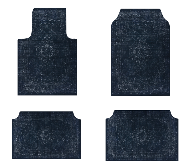 Set of Bohemian Style Floor Mat Universal Size Car Foot Mat American Retro Rugs  image 12