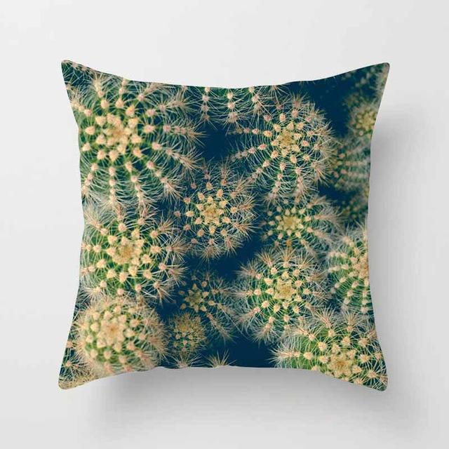 Vintage Flower Tropical Leaves Cushion Cover image 1