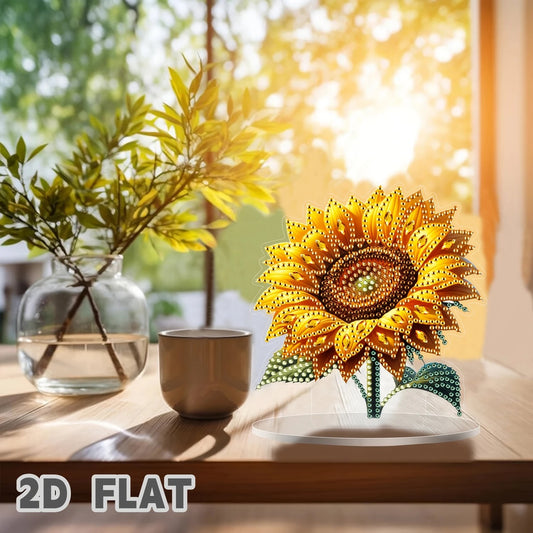Sunflower Diamond Painting Jewel Art On Stand, Home & Bedroom COMPLETED image 0