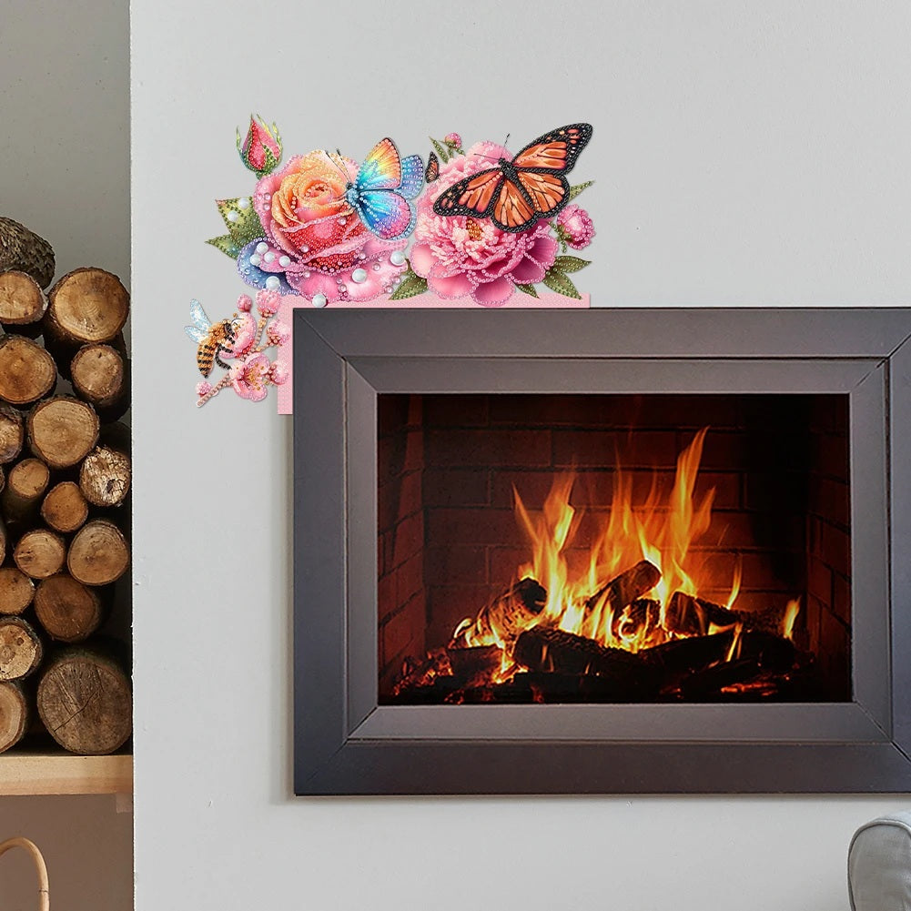 Cute Wooden Butterfly Rose Flower Over The Door Sign Handmade COMPLETED, SEALED image 4