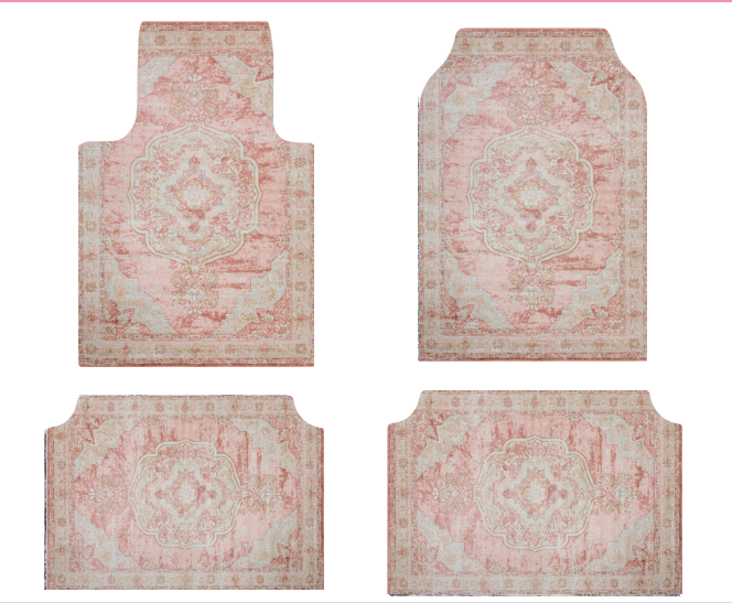 Set of Bohemian Style Floor Mat Universal Size Car Foot Mat American Retro Rugs  image 13