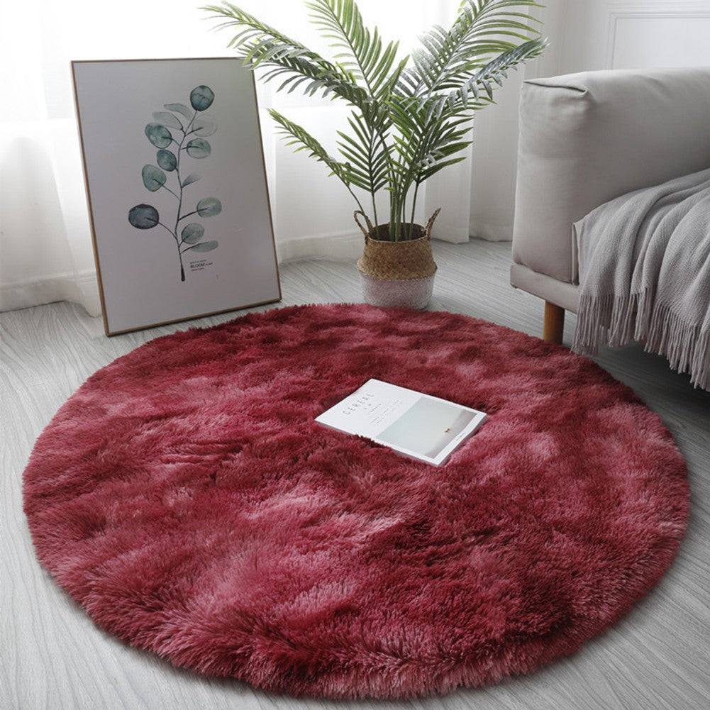 1pc 40cm/60cm Plush Round Rug Mat Fluff Carpet For Living Room Soft Home-Decor B image 3