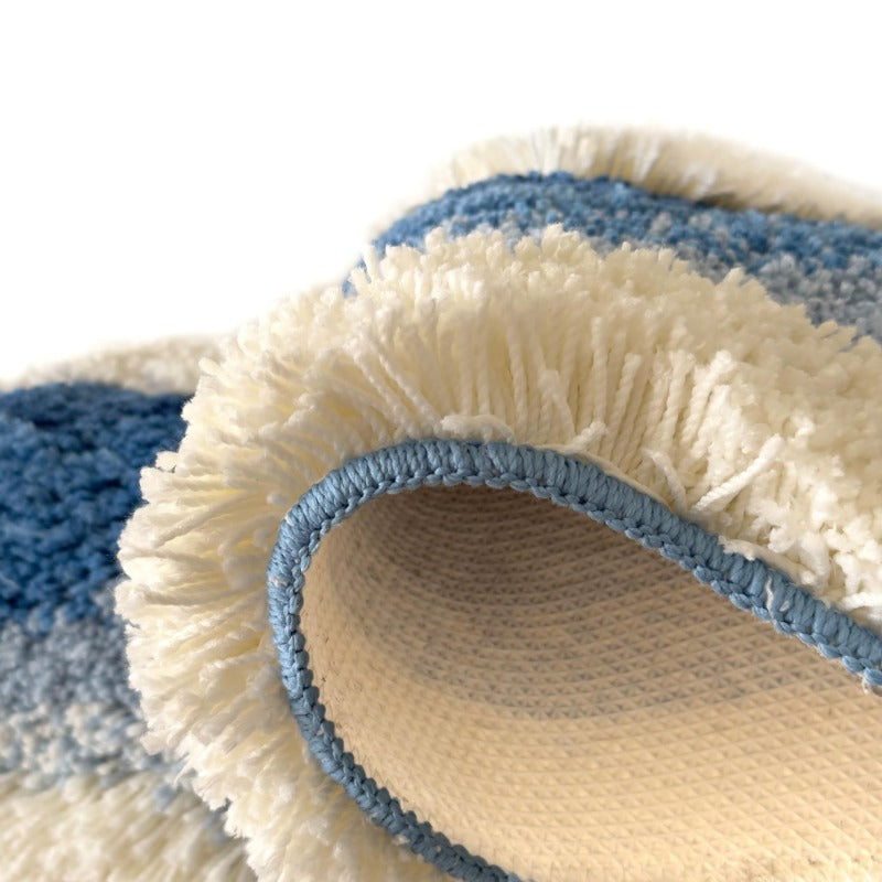 Aesthetic Wave Rug Creative Tufting Antislip Bathroom Carpet Ocean Sea Tufted Ca image 4