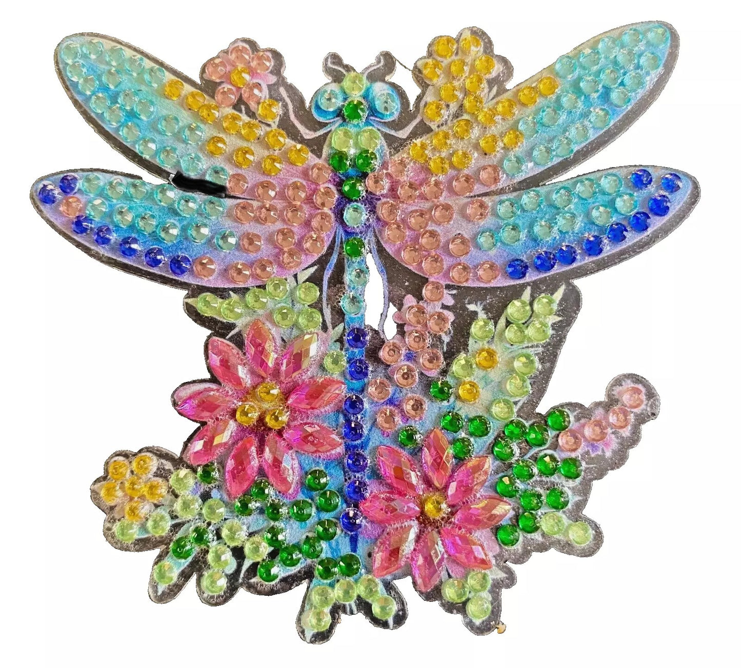 8pcs Dragonfly Diamond Jewel Art for Refrigerators Magnetic Completed image 1