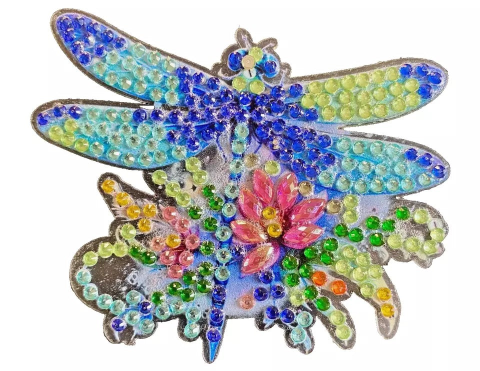 8pcs Dragonfly Diamond Jewel Art for Refrigerators Magnetic Completed image 7
