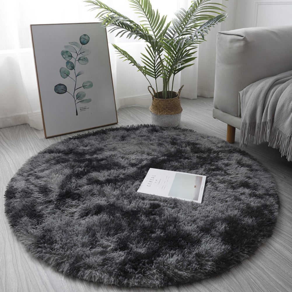 1pc 40cm/60cm Plush Round Rug Mat Fluff Carpet For Living Room Soft Home-Decor B image 8