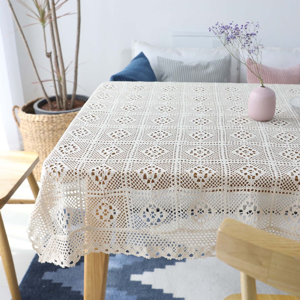 Charming Polyester Tablecloth for Dining Sideboards Shoe Cabinets Decorative Fab image 2