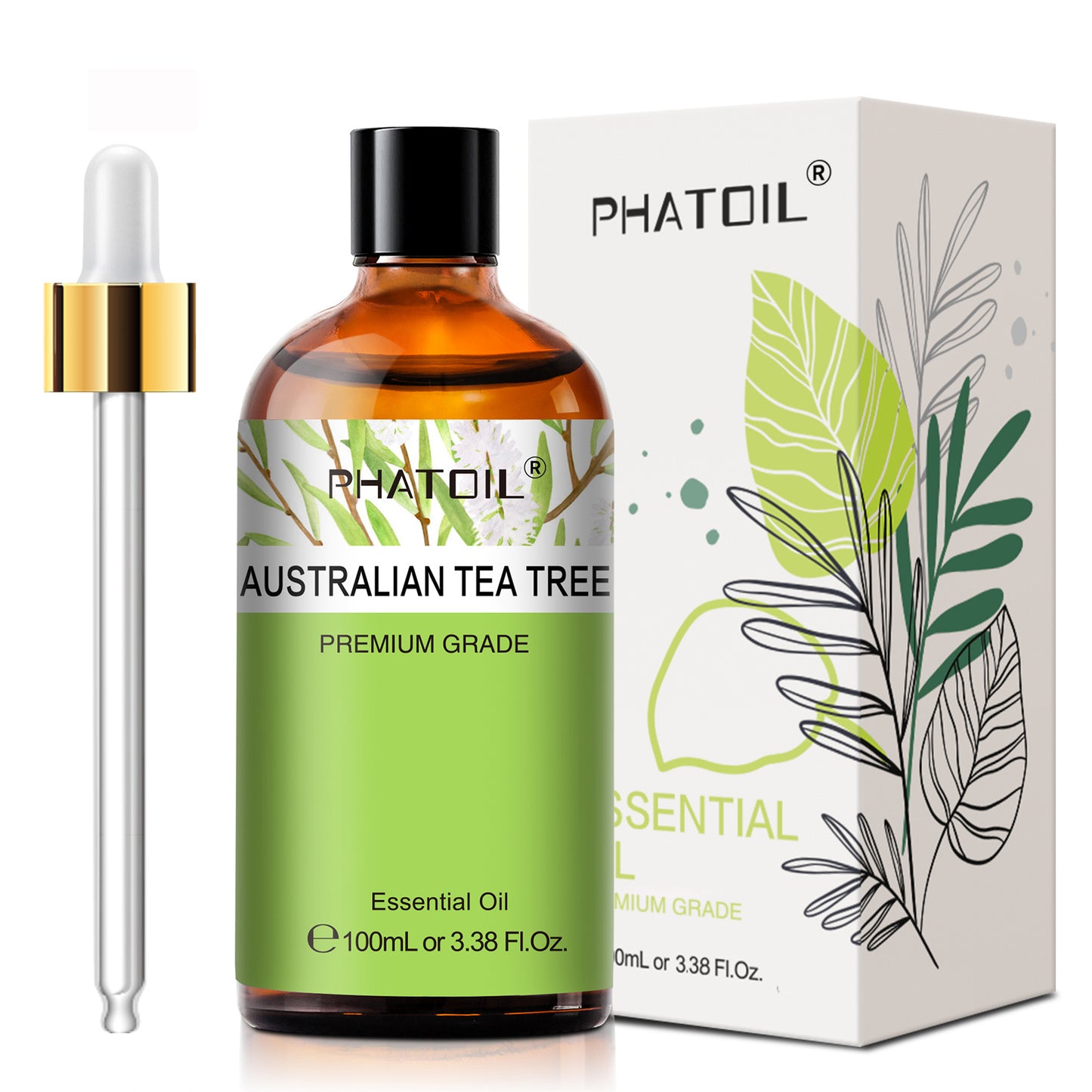 PHATOIL 100ml Natural Essential Oil For Skin Aromatherapy Diffuser Eucalyptus La image 30