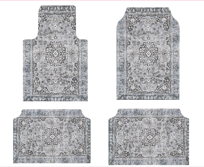 Set of Bohemian Style Floor Mat Universal Size Car Foot Mat American Retro Rugs  image 5