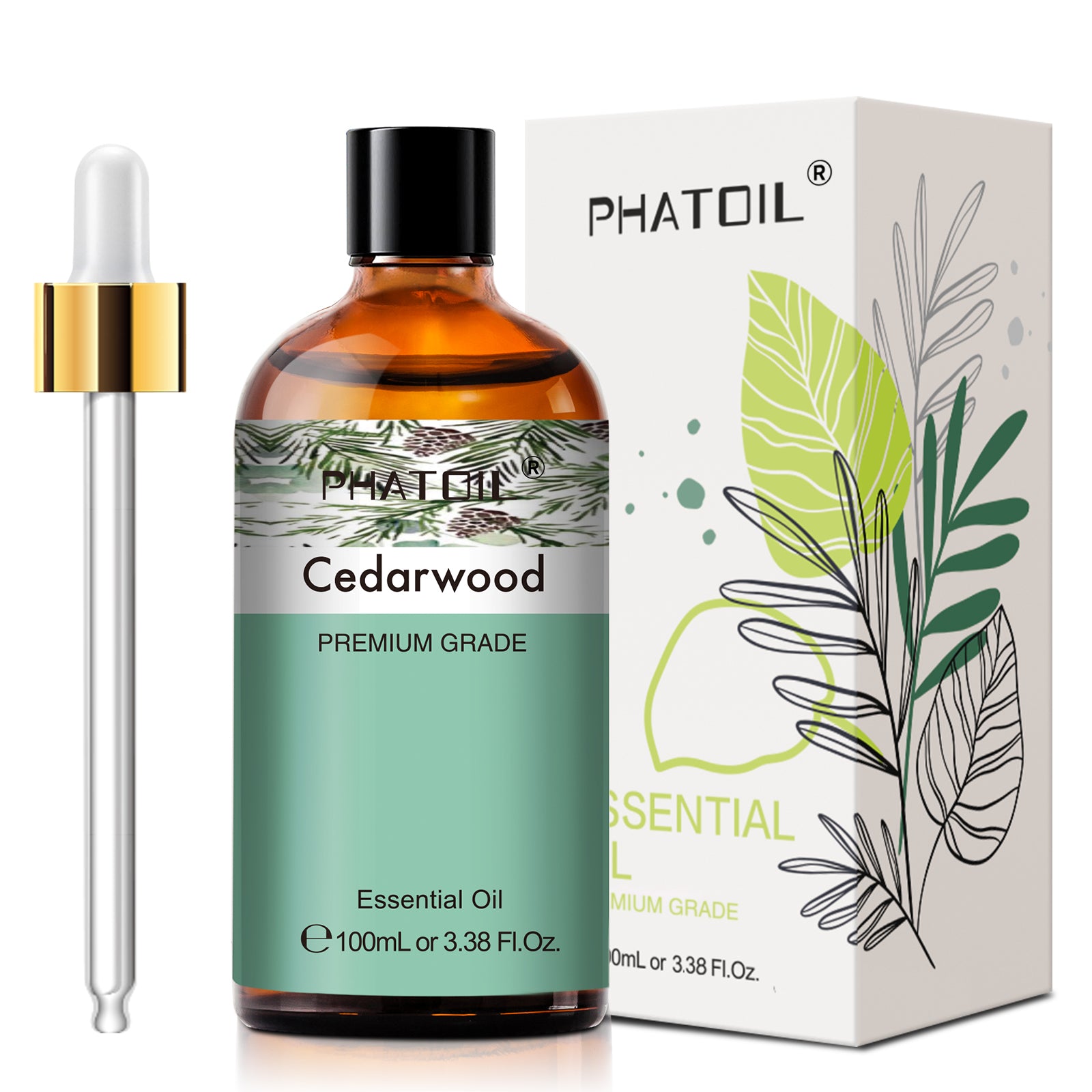 PHATOIL 100ml Natural Essential Oil For Skin Aromatherapy Diffuser Eucalyptus La image 26
