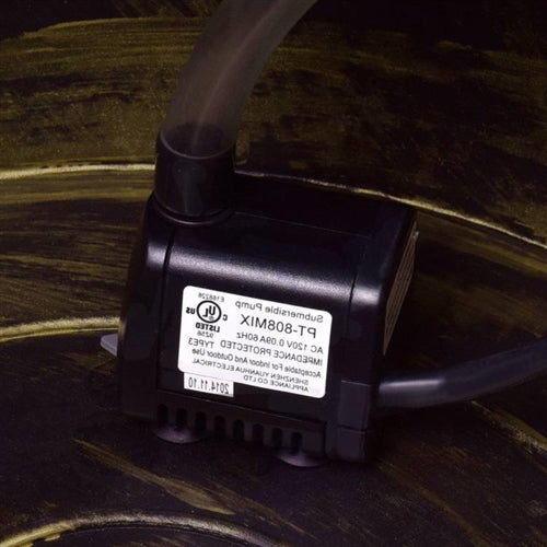 Outdoor 2-Tier Rustic Barrel Water Fountain with Submersible Pump image 3