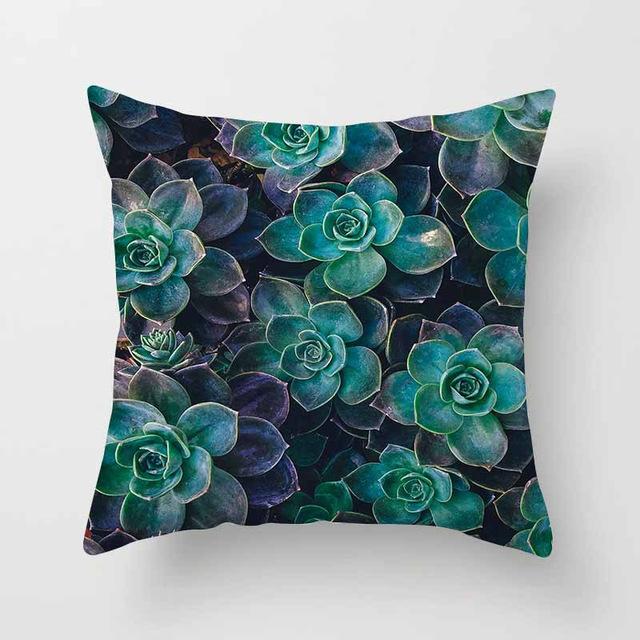 Vintage Flower Tropical Leaves Cushion Cover image 10