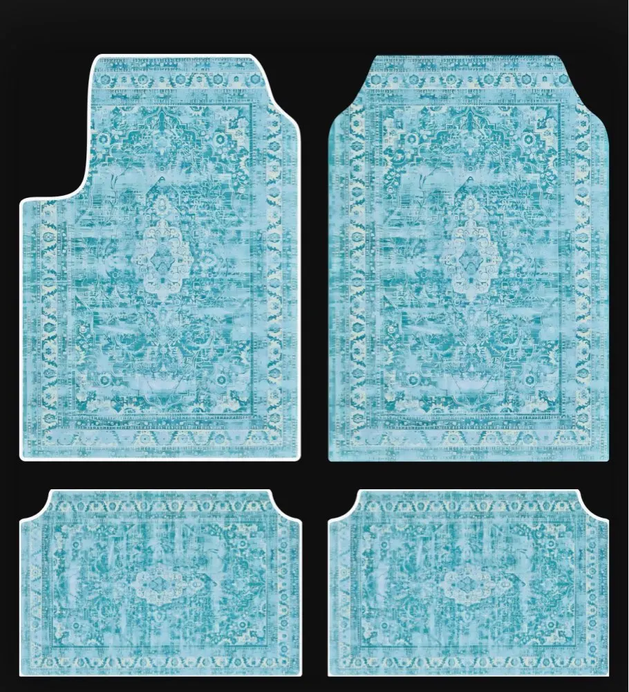 Set of Bohemian Style Floor Mat Universal Size Car Foot Mat American Retro Rugs  image 28