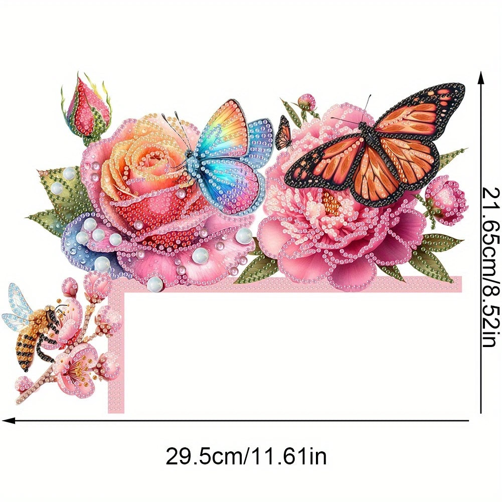 Cute Wooden Butterfly Rose Flower Over The Door Sign Handmade COMPLETED, SEALED image 5