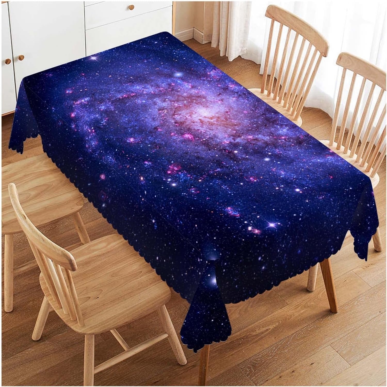 Galaxy Universe Space Rectangle Waterproof Tablecloth Home Table Decor Reusable  image 0