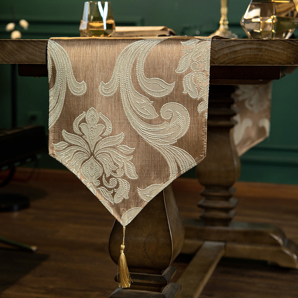 Modern European Jacquard Table Runner Luxury Embroidered  Table Runner Home Rest image 1