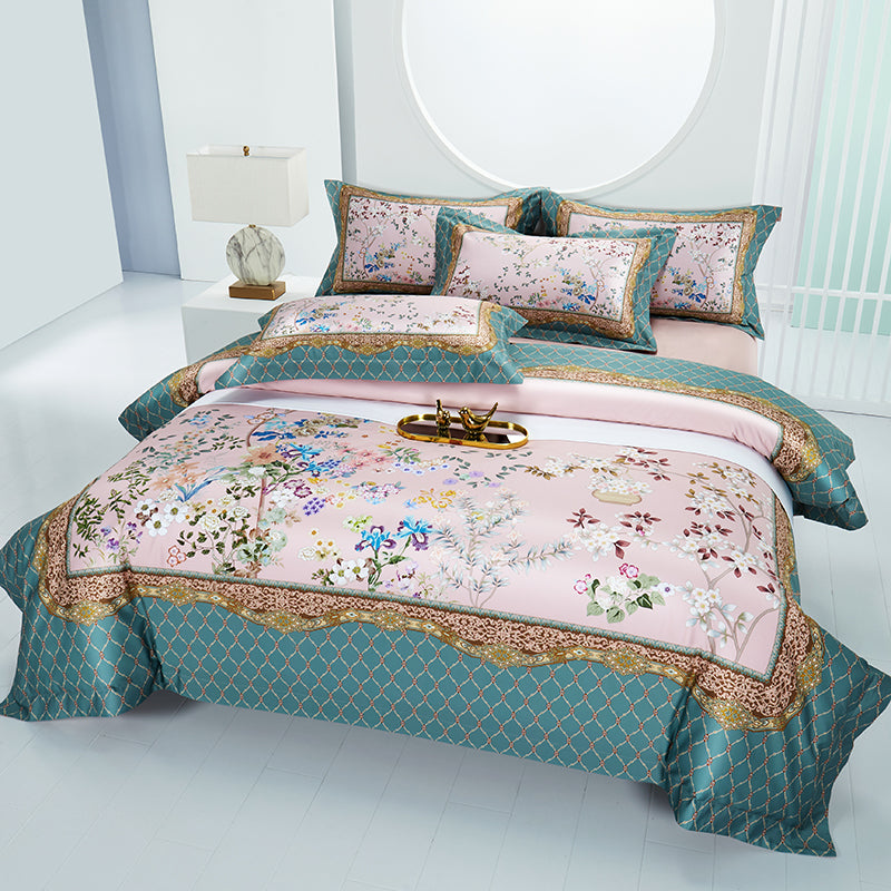 Premium 1000TC Egyptian Cotton Luxury Bedding Set Boho Style Digital Printing Du image 6