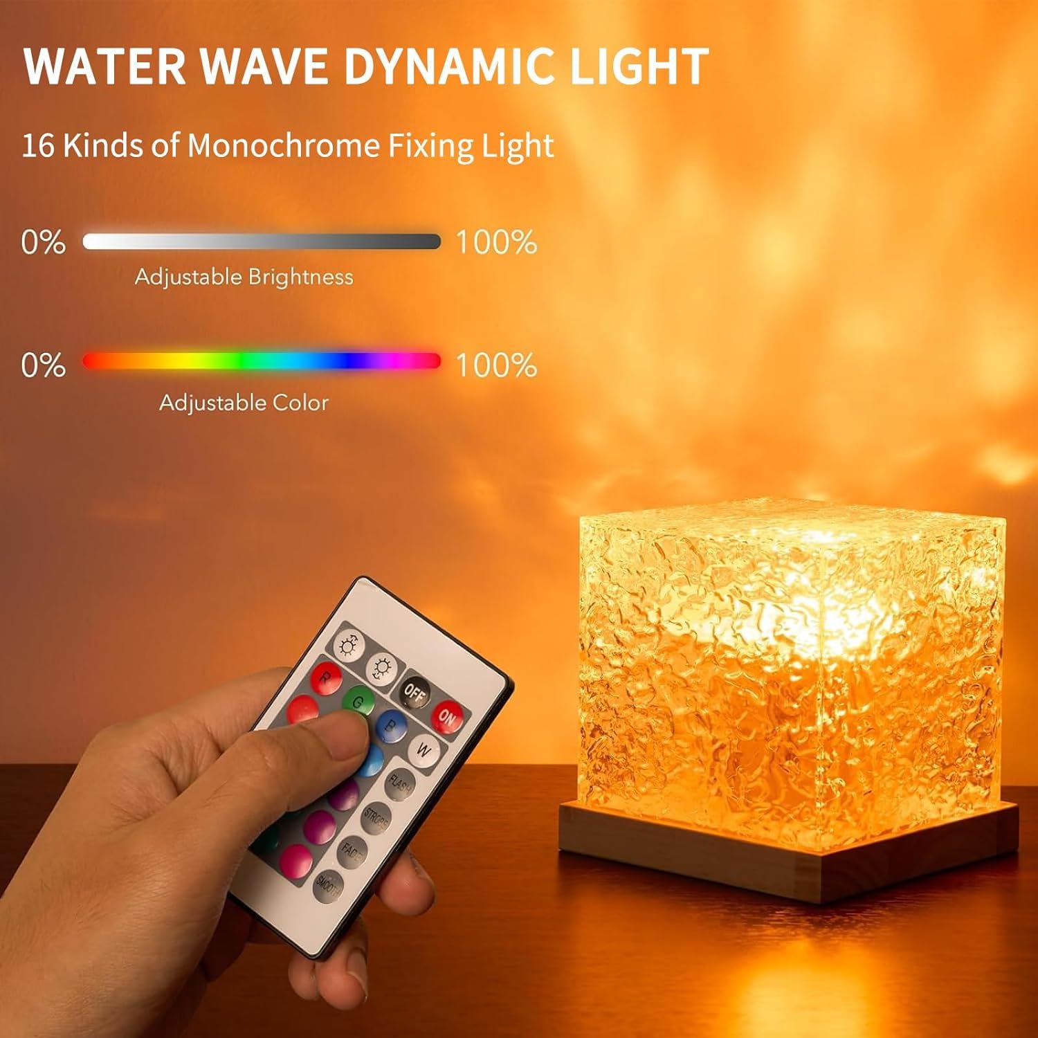 Ocean Wave Projector Light 16 Colors Midnight Aura Aurora Glow Lamp Home Office  image 3