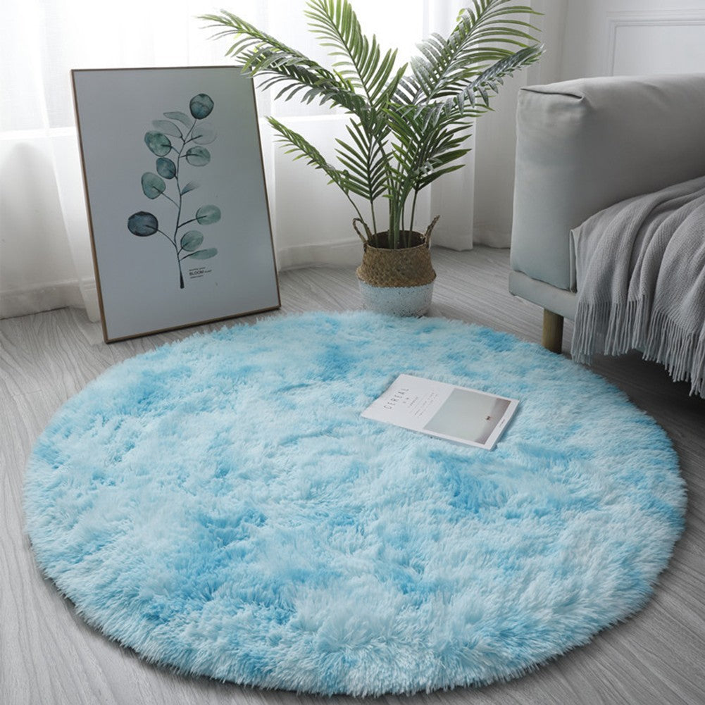 1pc 40cm/60cm Plush Round Rug Mat Fluff Carpet For Living Room Soft Home-Decor B image 4