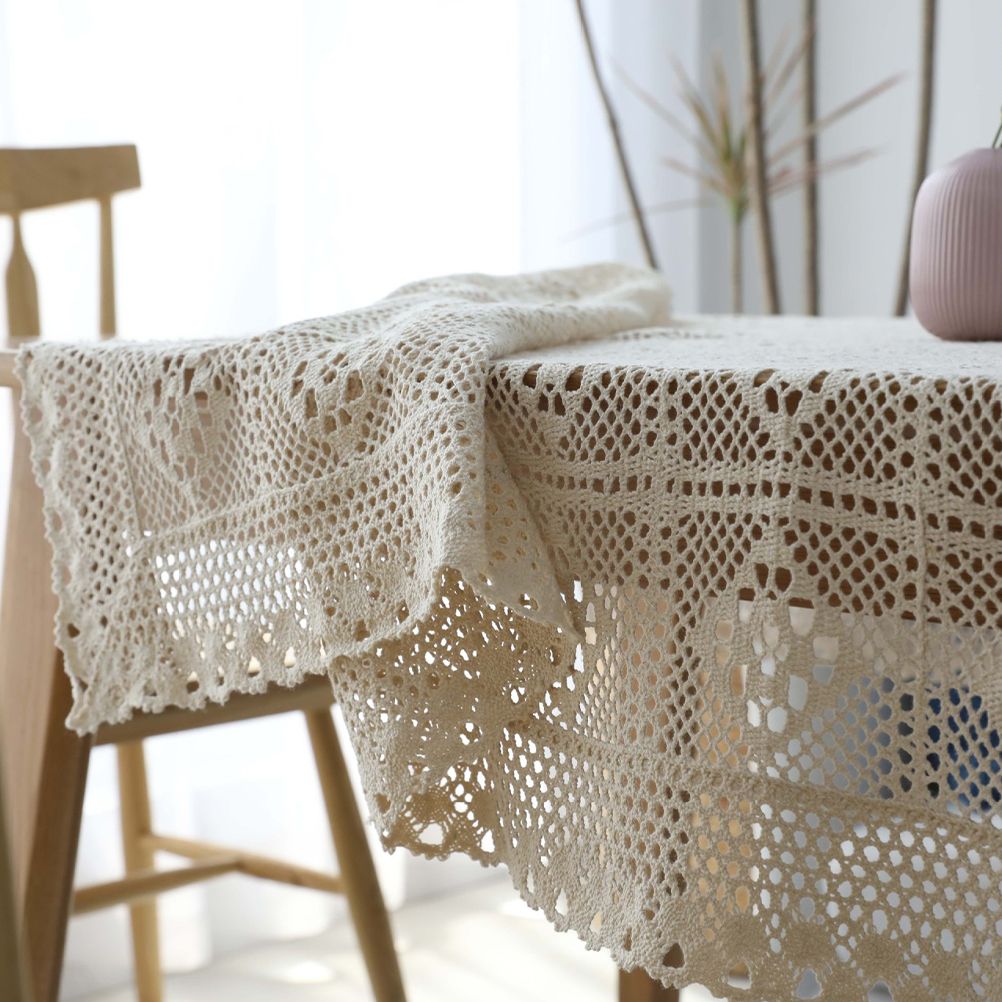 Charming Polyester Tablecloth for Dining Sideboards Shoe Cabinets Decorative Fab image 3