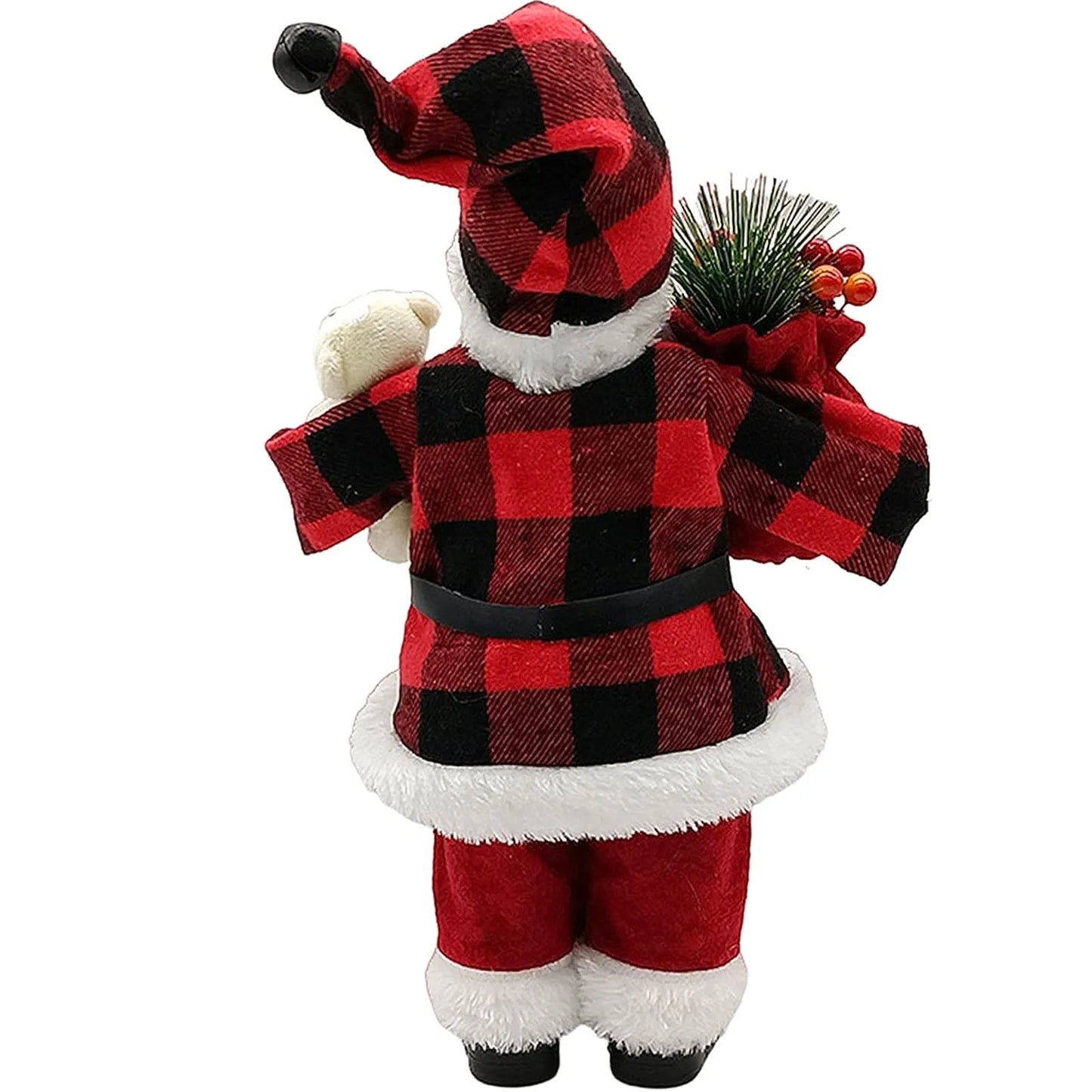 Christmas Sitting Standing Santa Claus Figurines Doll Cute 12inch Xmas Tree Party Ornament Table Office Fireplace Home Decor