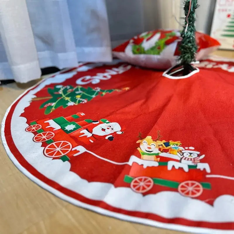VIKAMA Christmas Tree Skirt, Festive Decoration, Polyester Material, Suitable For Home And Party Use, Christmas Decoration