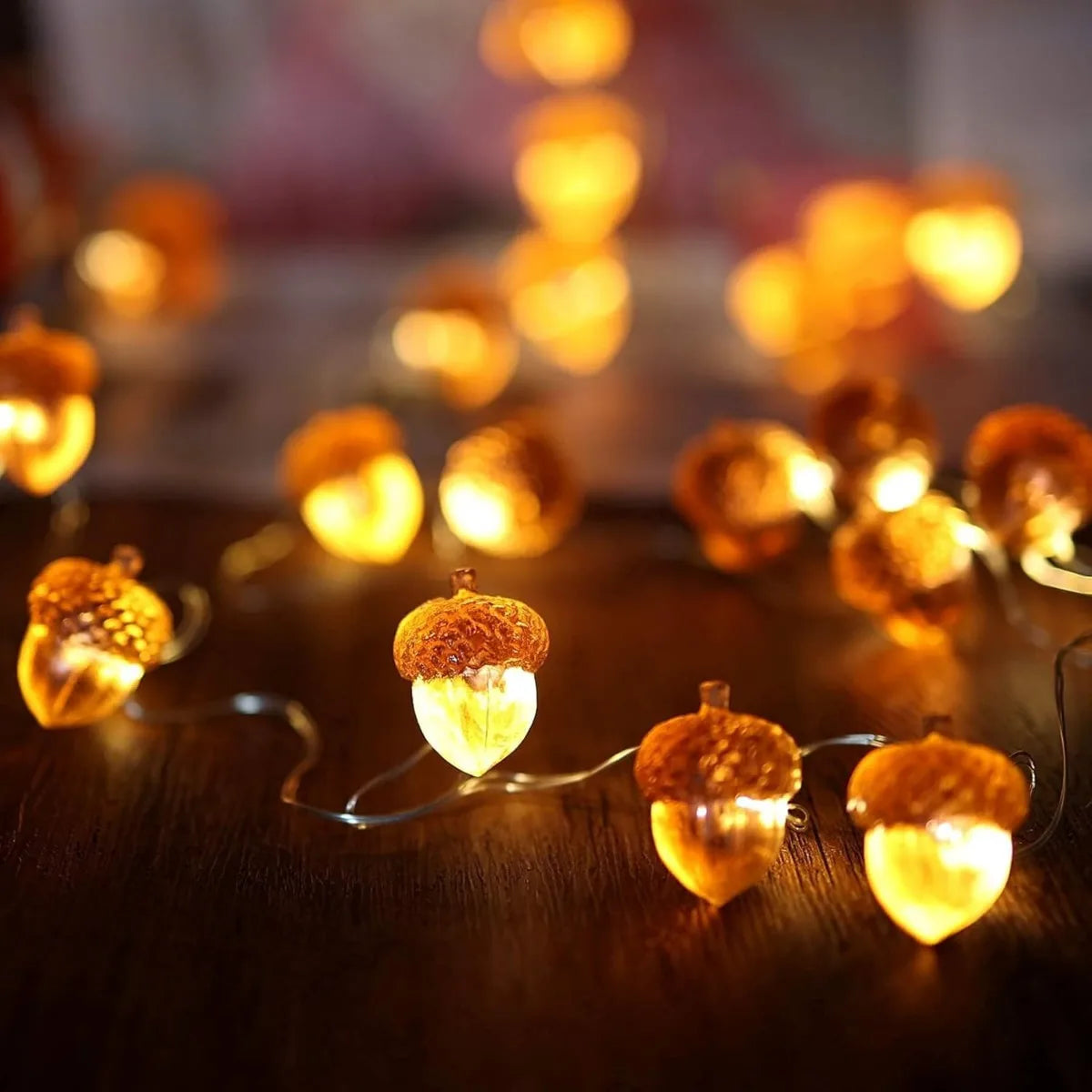 Acorn String Lights Thanksgiving Decorations Fairy Lights 30 LEDs 9.8ft Battery Powered for Bedroom Farmhouse Home Holiday Decor