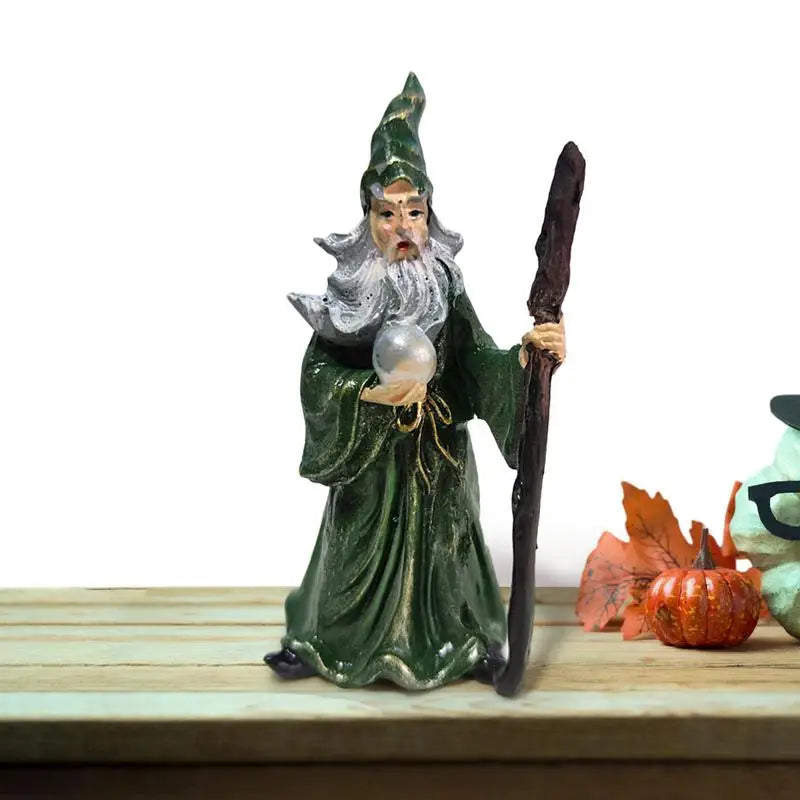 Halloween Horror Witch Figurine Desktop DIY Decoration Ornaments For Party Garden Happy Halloween Holiday Bar Decor