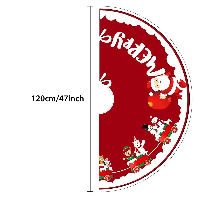 VIKAMA Christmas Tree Skirt, Festive Decoration, Polyester Material, Suitable For Home And Party Use, Christmas Decoration