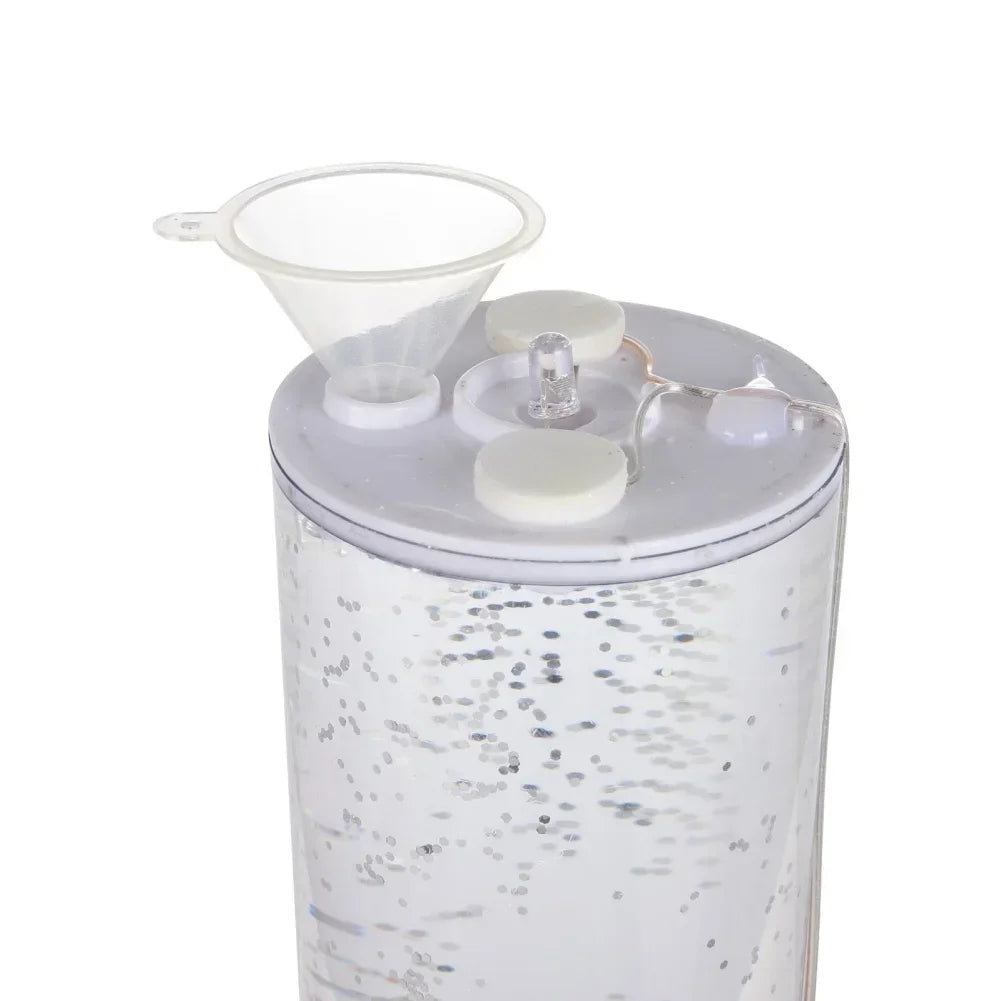 New LED Christmas Candle LED Flameless Candle Light Swirling Glitter Colorful Fantasy Crystal Night Lights Xmas Party Home Decor