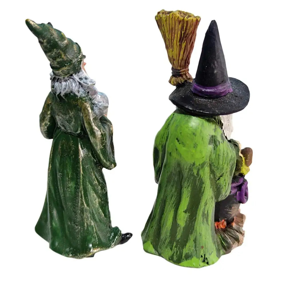 Halloween Horror Witch Figurine Desktop DIY Decoration Ornaments For Party Garden Happy Halloween Holiday Bar Decor